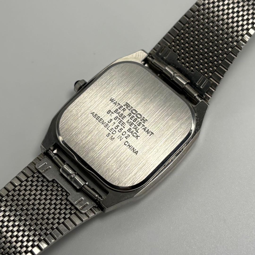 デッドストック品 RICOH リコー クォーツ腕時計 カットガラス 電池交換済