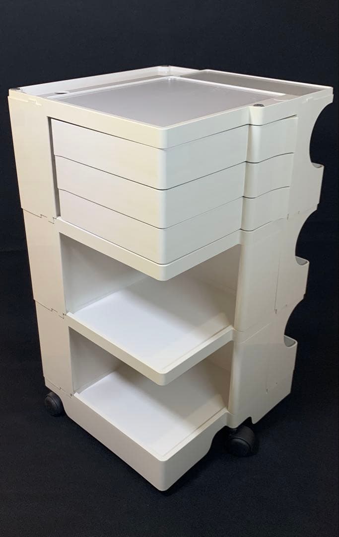 取付無料！B-LINE ボビーワゴン 4段6トレイ ライムグリーンラック