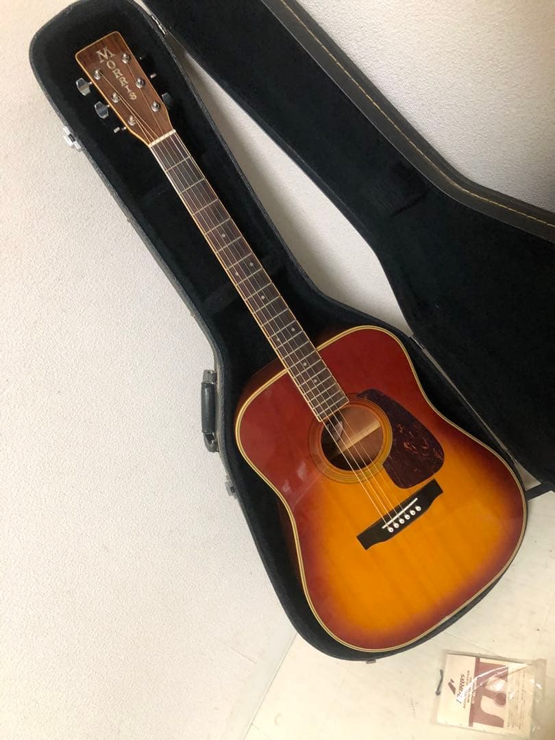 縦ロゴ　Morris MD-510 サンバースト　ケース付　アコギ　モーリス Morris Morris MD-510 Acoustic Guitar アコースティックギター