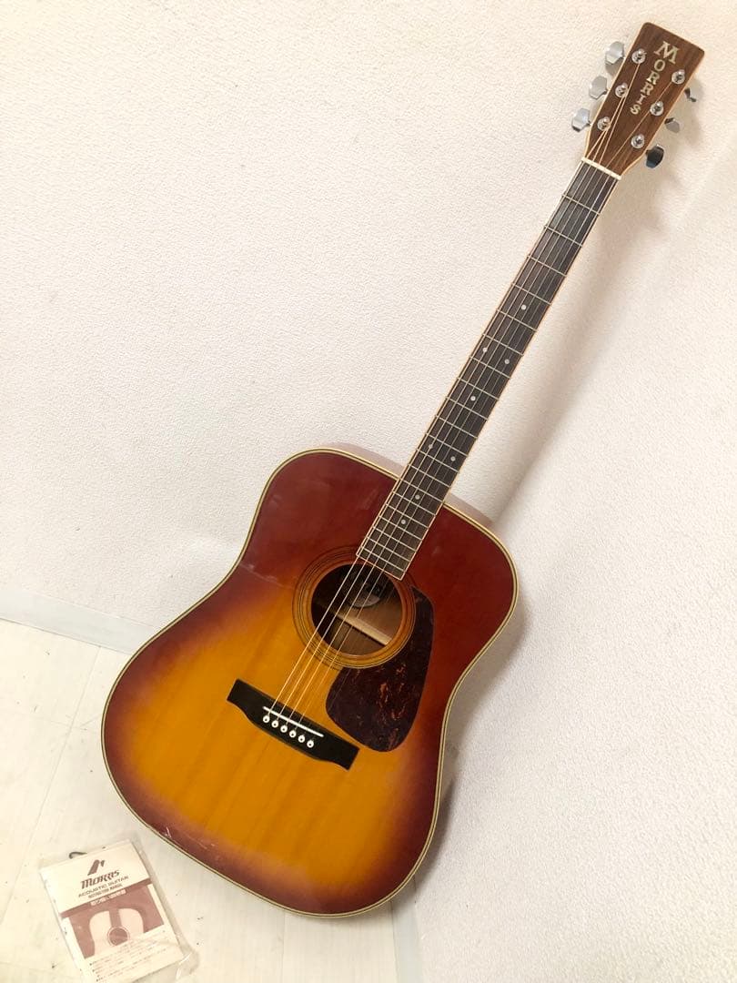 縦ロゴ Morris MD-510 サンバースト ケース付 アコギ モーリス