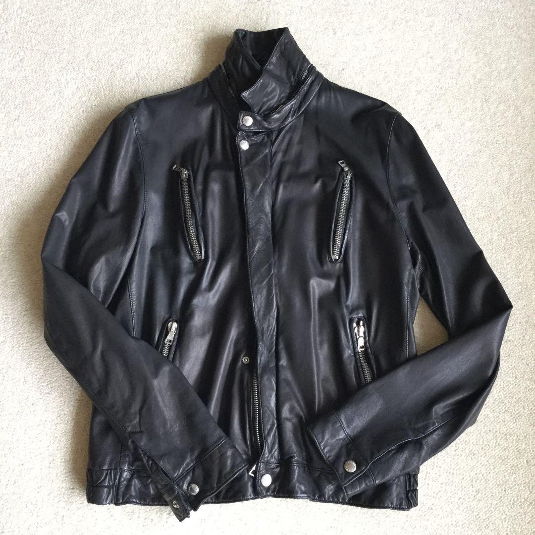 希少サイズ】 Wind Armor ライダースジャケット バイカー 牛革 光沢