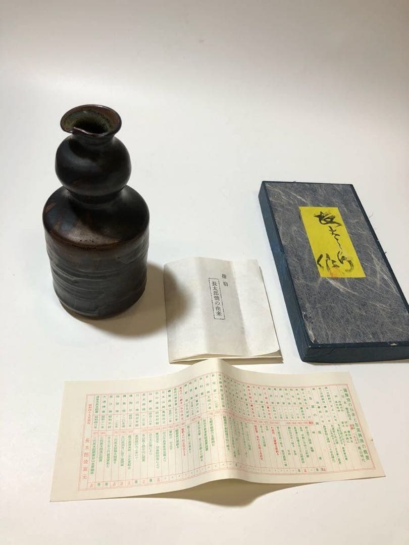 薩摩長太郎焼 角ひさご徳利】 三代長太郎 有山流石 - メルカリ