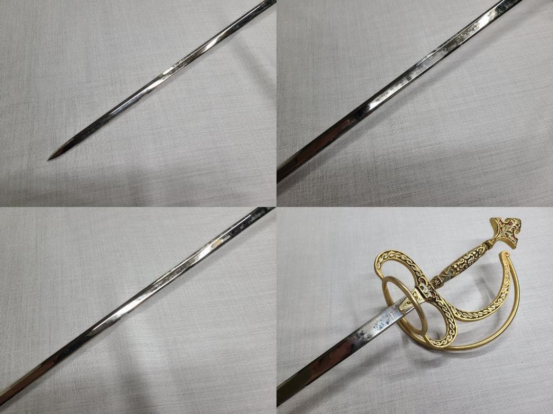 スペイン製 2本セット 模造刀 サーベル 骨董 アンティーク コレクション