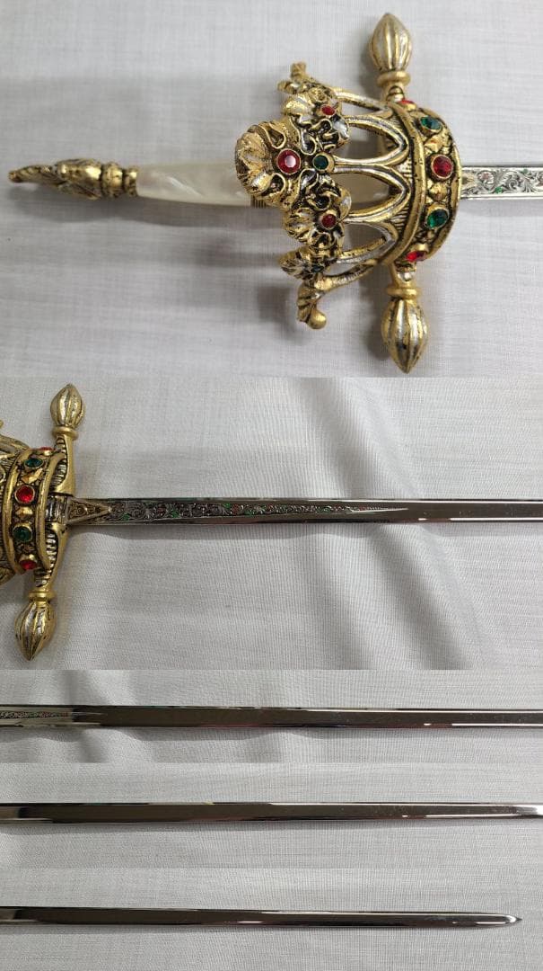 スペイン製 2本セット 模造刀 サーベル 骨董 アンティーク コレクション