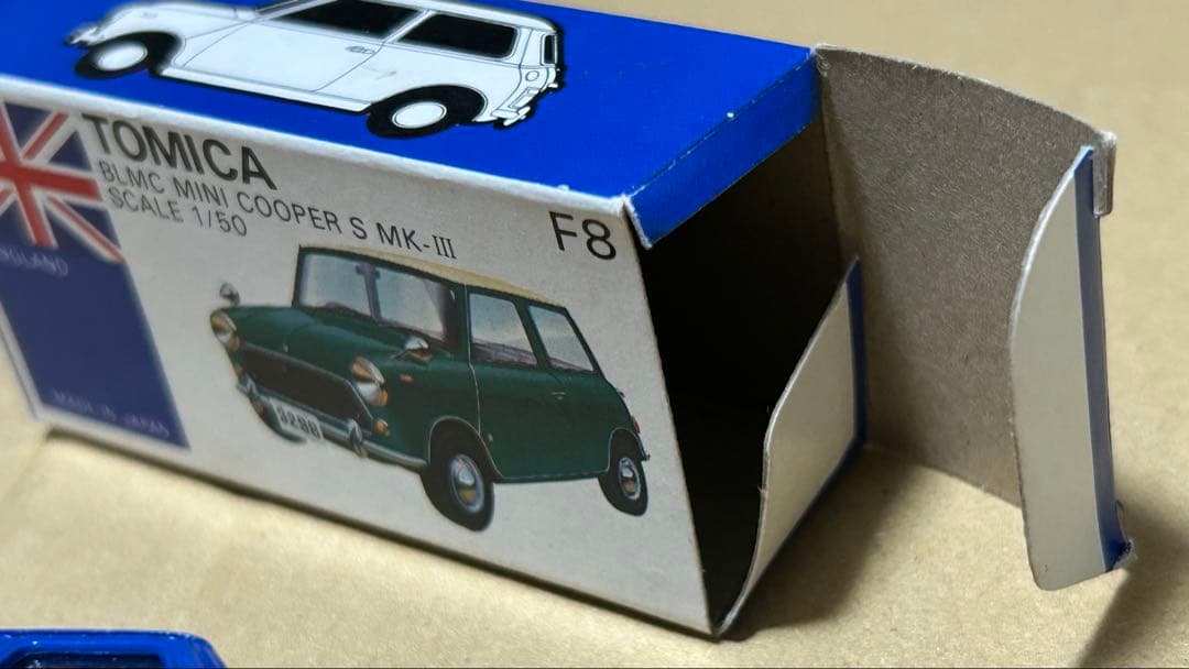 トミカ 青箱 ミニクーパー クリヤマ模型 タミヤ 青 シート白