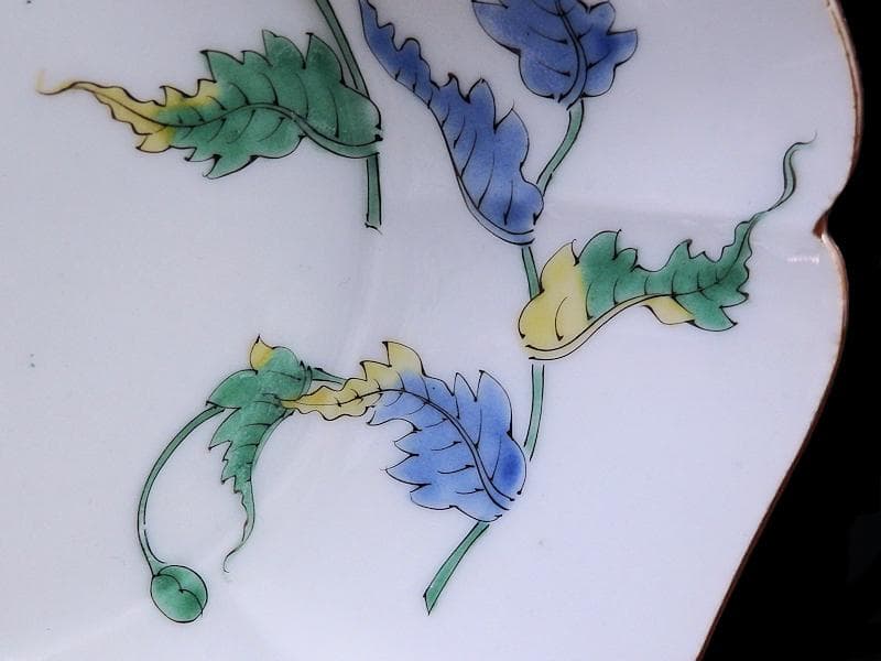 大聖寺伊万里 色絵 芙蓉の図 膾皿 F041AS-CQv