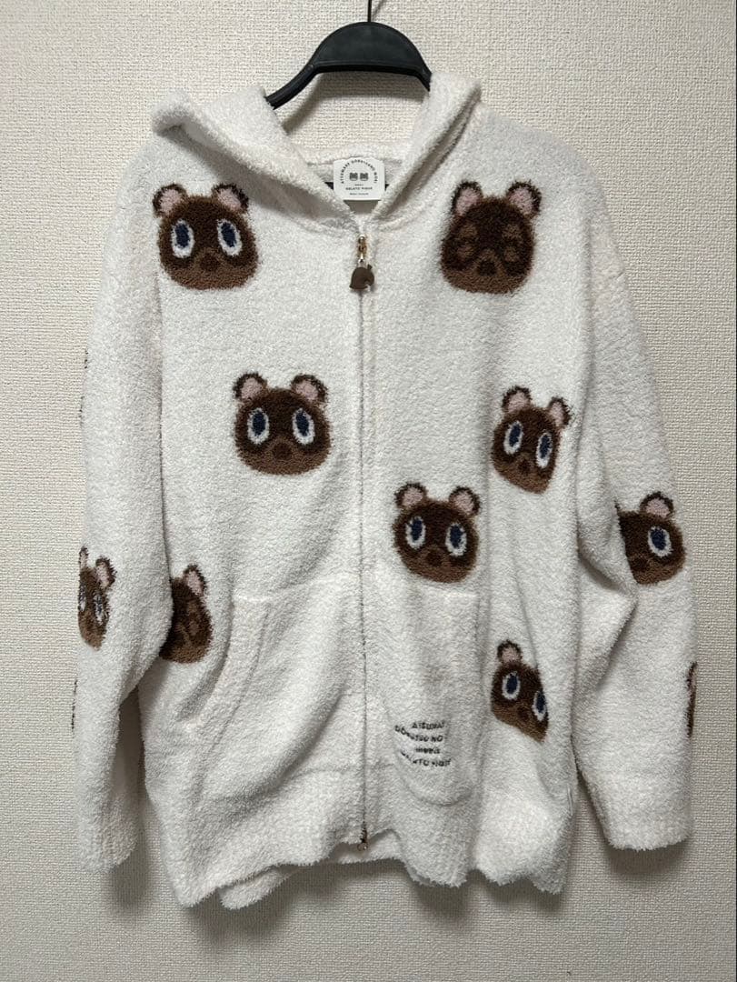 ジェラートピケ　どうぶつの森 つぶまめジャガードパーカー&ショートパンツSET