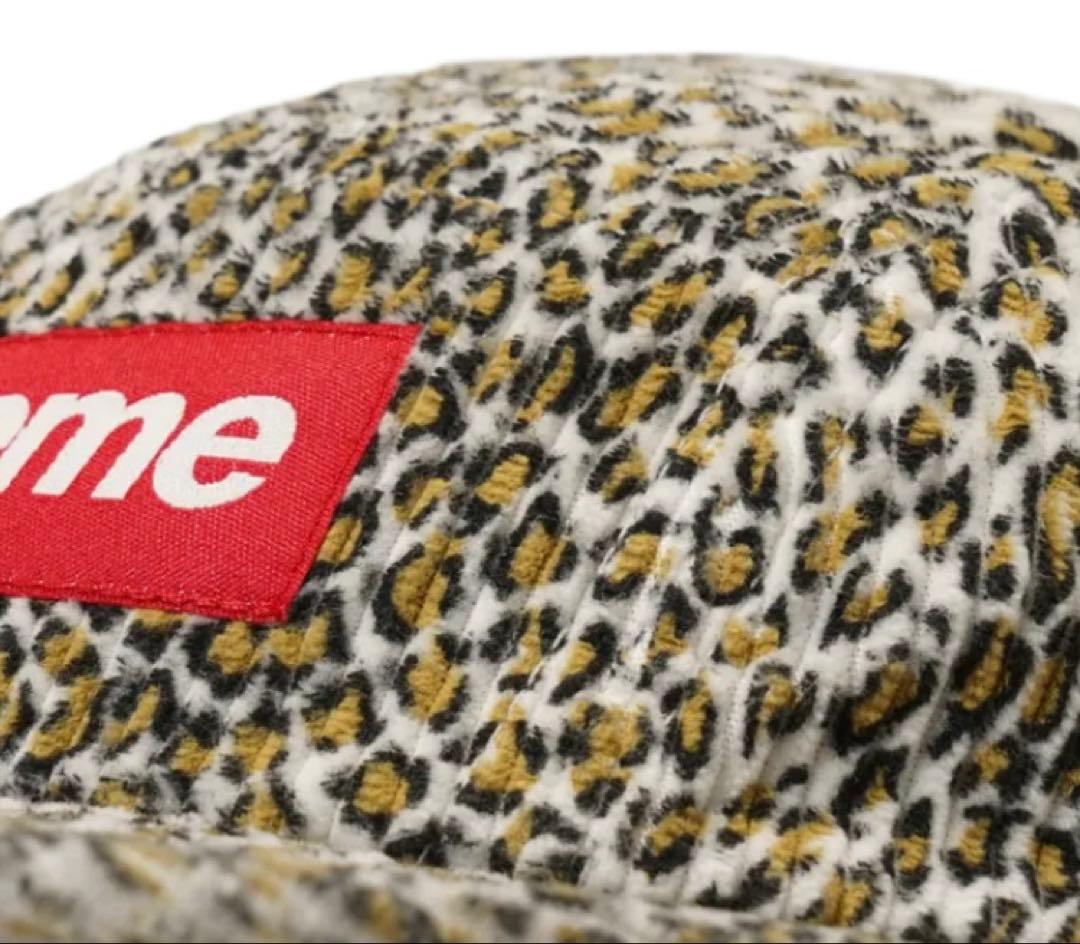 SUPREME 25FW Corduroy Camp Cap Leopard