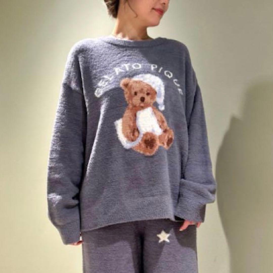 正規品♡ジェラートピケ GOOD NIGHT BEAR プルオーバー ネイビー