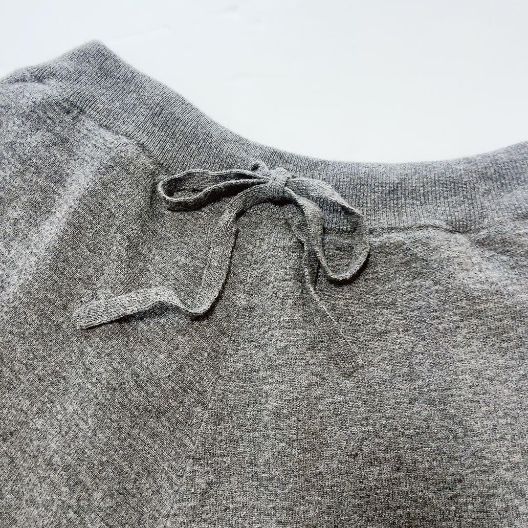 フォルメデエクスプレッション メンズニットサルエルパンツ チャコール