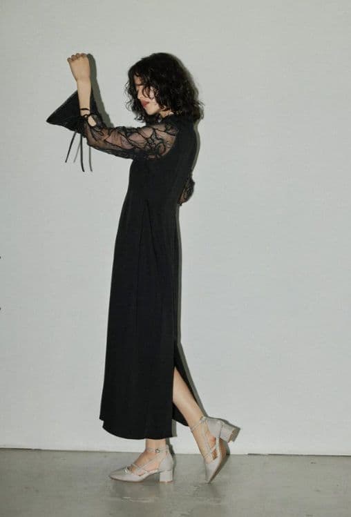 【美品】niana レース ワンピース ドレス 結婚式 お呼ばれ 低身長さん