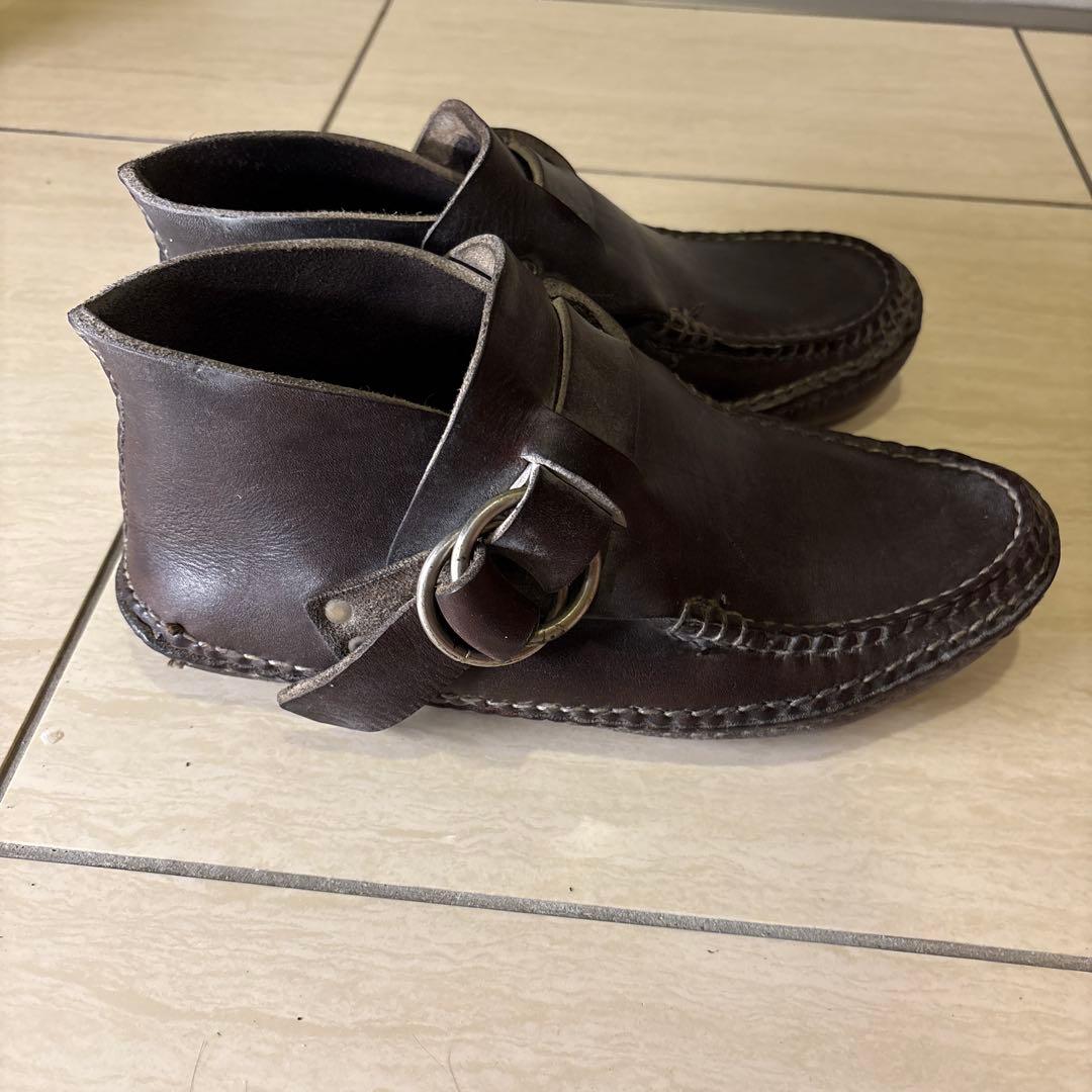 ダークブラウン バックル付き　ARROW MOCCASIN リングブーツ