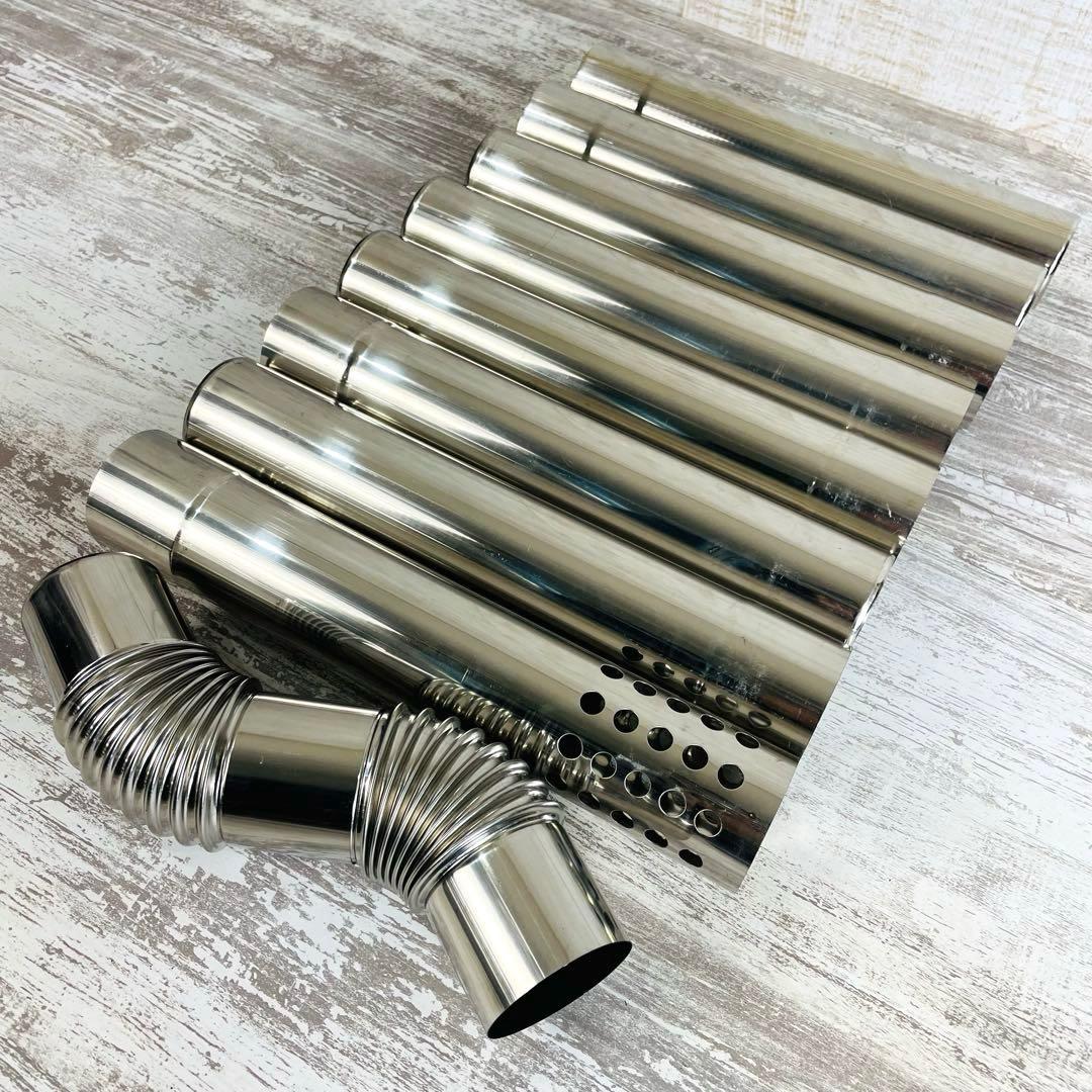 【極美品】FUTURE FOX 薪ストーブ　3面ガラス折りたたみ式　煙突ガード付