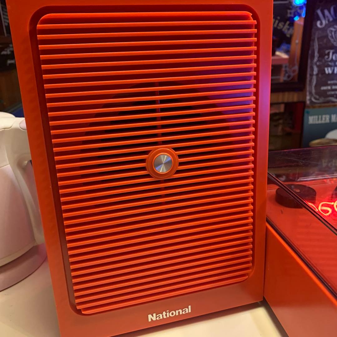 昭和レトロ ナショナル レコードプレーヤー SF–448 レッド ステレオ