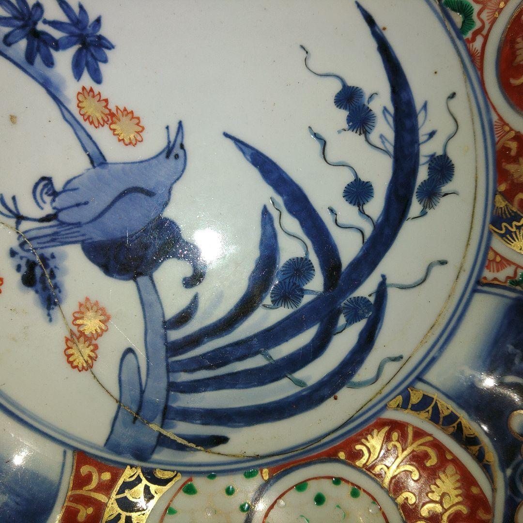 古伊万里　大明成化年製　輪花色絵皿