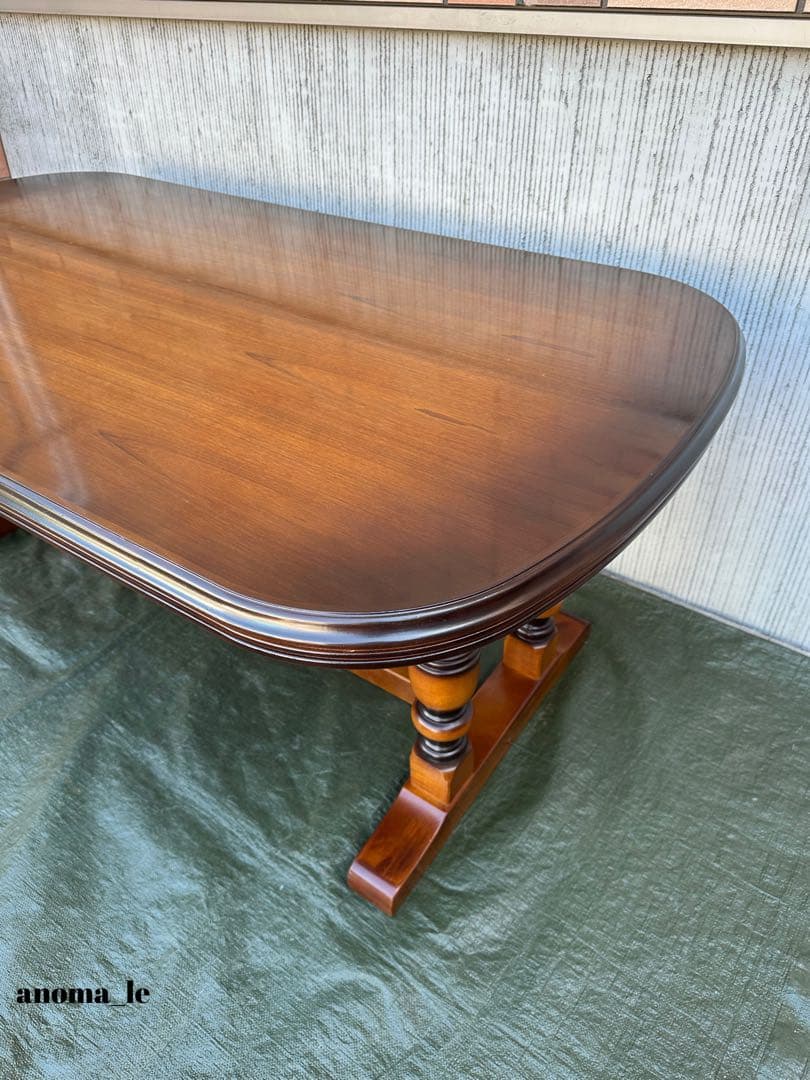 【ダイニングテーブル】国産　カリモク　コロニアル　オールドカリモク