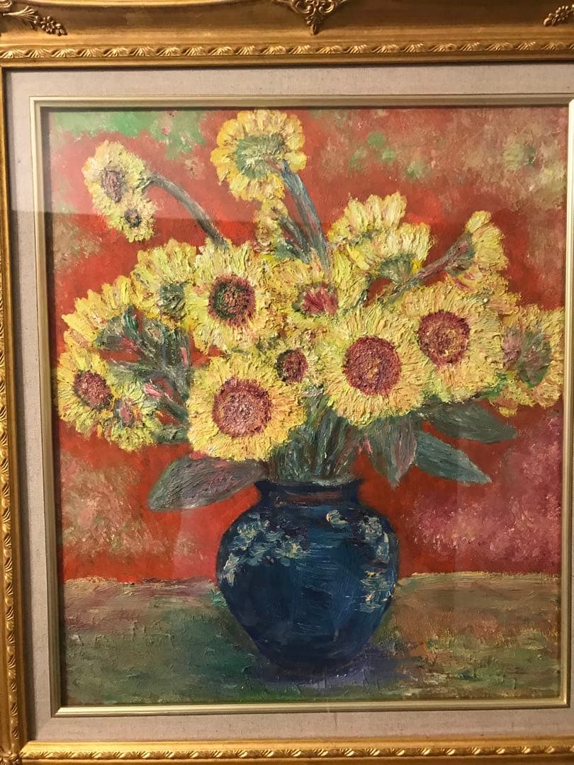 ひまわり　油彩画 F10