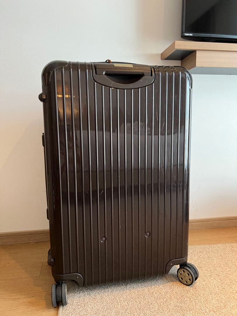 美品 RIMOWA リモワ サルサデラックス ダークブラウン チェックインL相当 リモワ サルサデラックス 78L 4輪 TSAロック チェックインL ブラウン 3