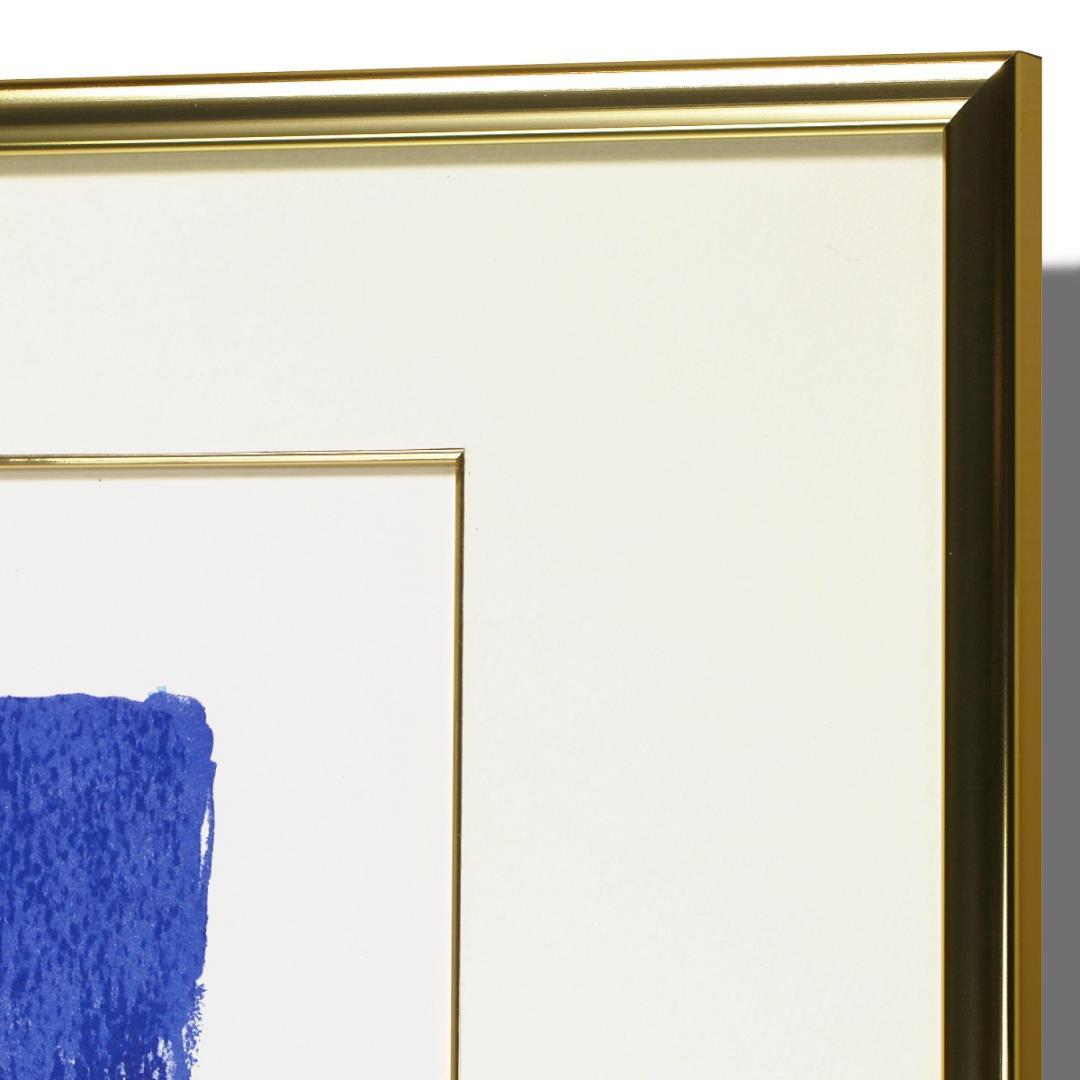 ◇ベルナール・カトラン 『青い背景のアイリス』 額装オフセット