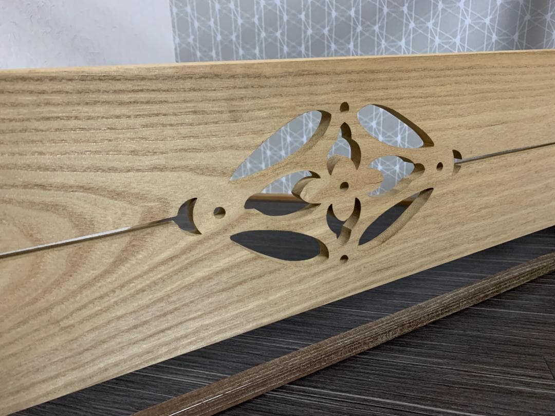 女桑縁 桐地 花紋透彫 上透し 風炉先屏風 茶道具 桐