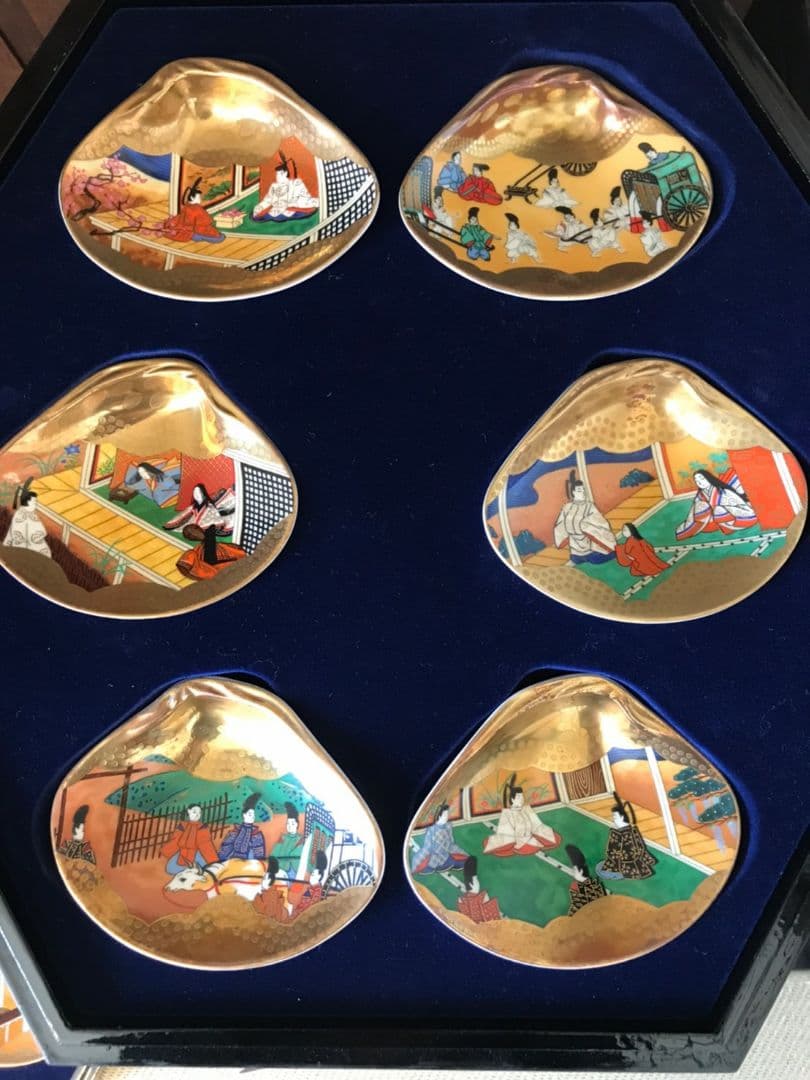 源氏物語貝合せ貝合わせ54点 フランクリン画廊 徳川黎明会監修 認定証付き