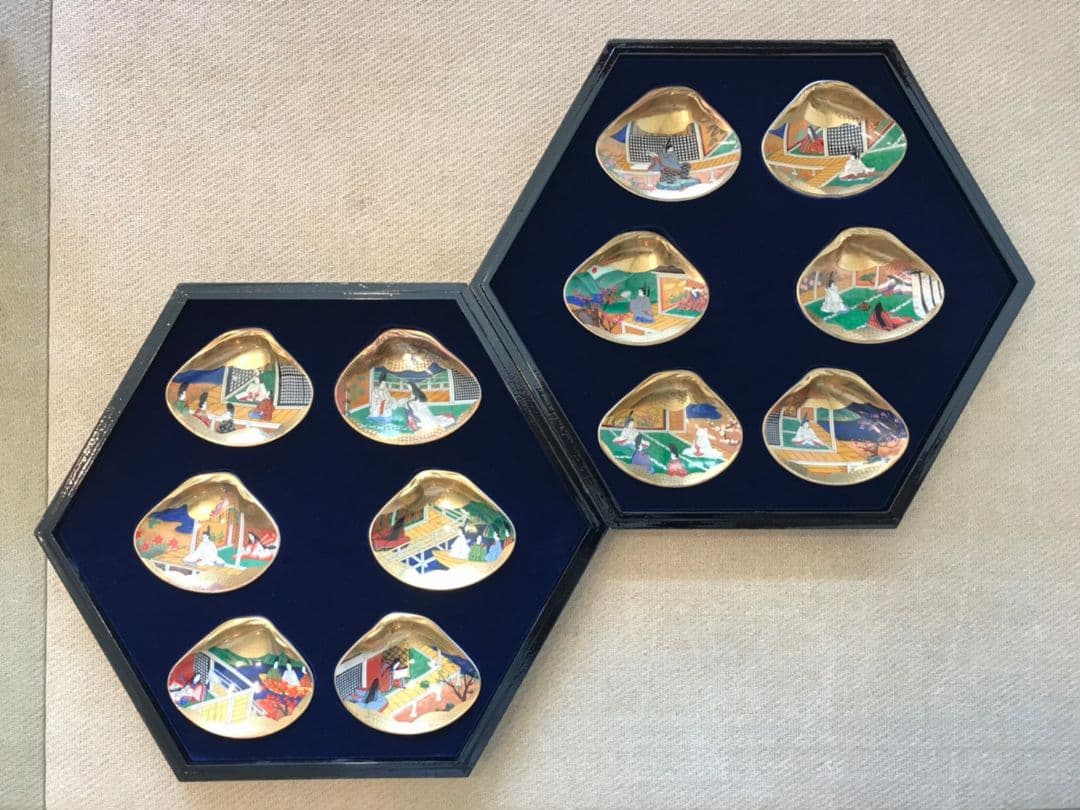 フランクリン画廊 徳川黎明会監修 源氏物語貝合せ 限定版 認定証付き 54点