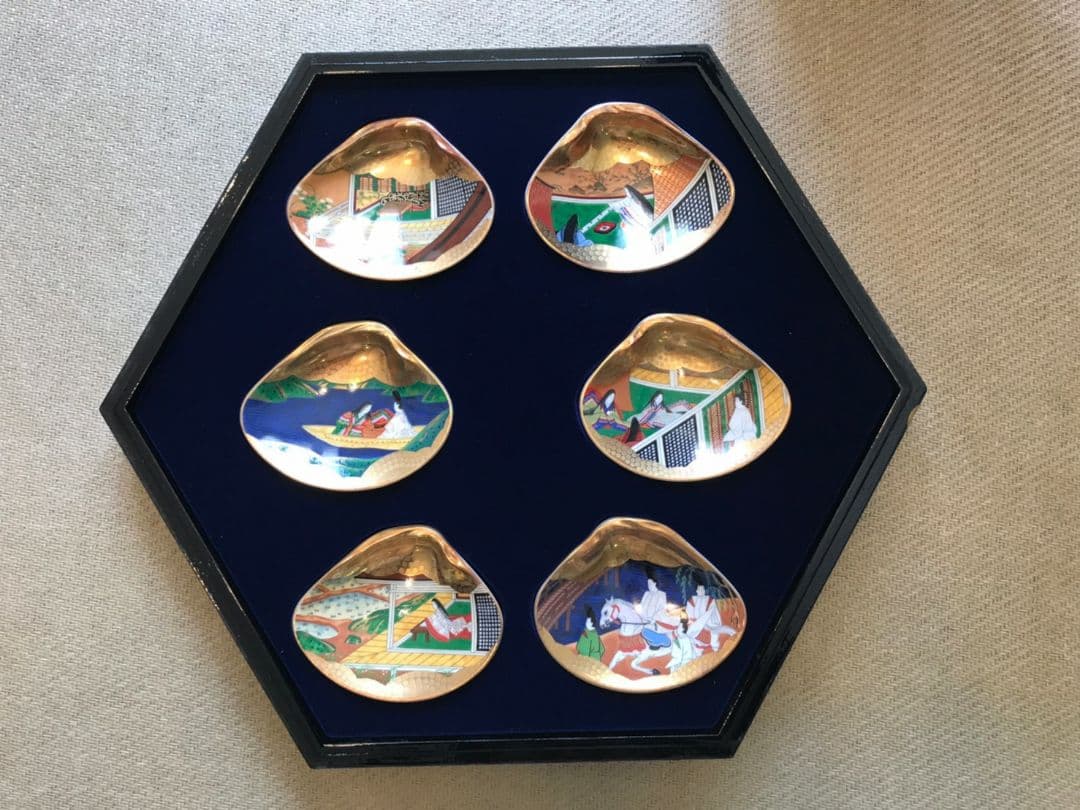 源氏物語貝合せ貝合わせ54点 フランクリン画廊 徳川黎明会監修 認定証付き