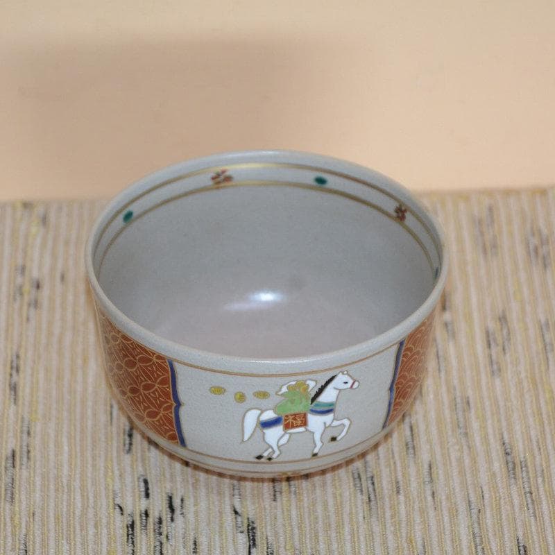 茶道具 京焼 清水焼 干支茶碗 乾山写間取午茶碗 新品 橋本城岳 送料