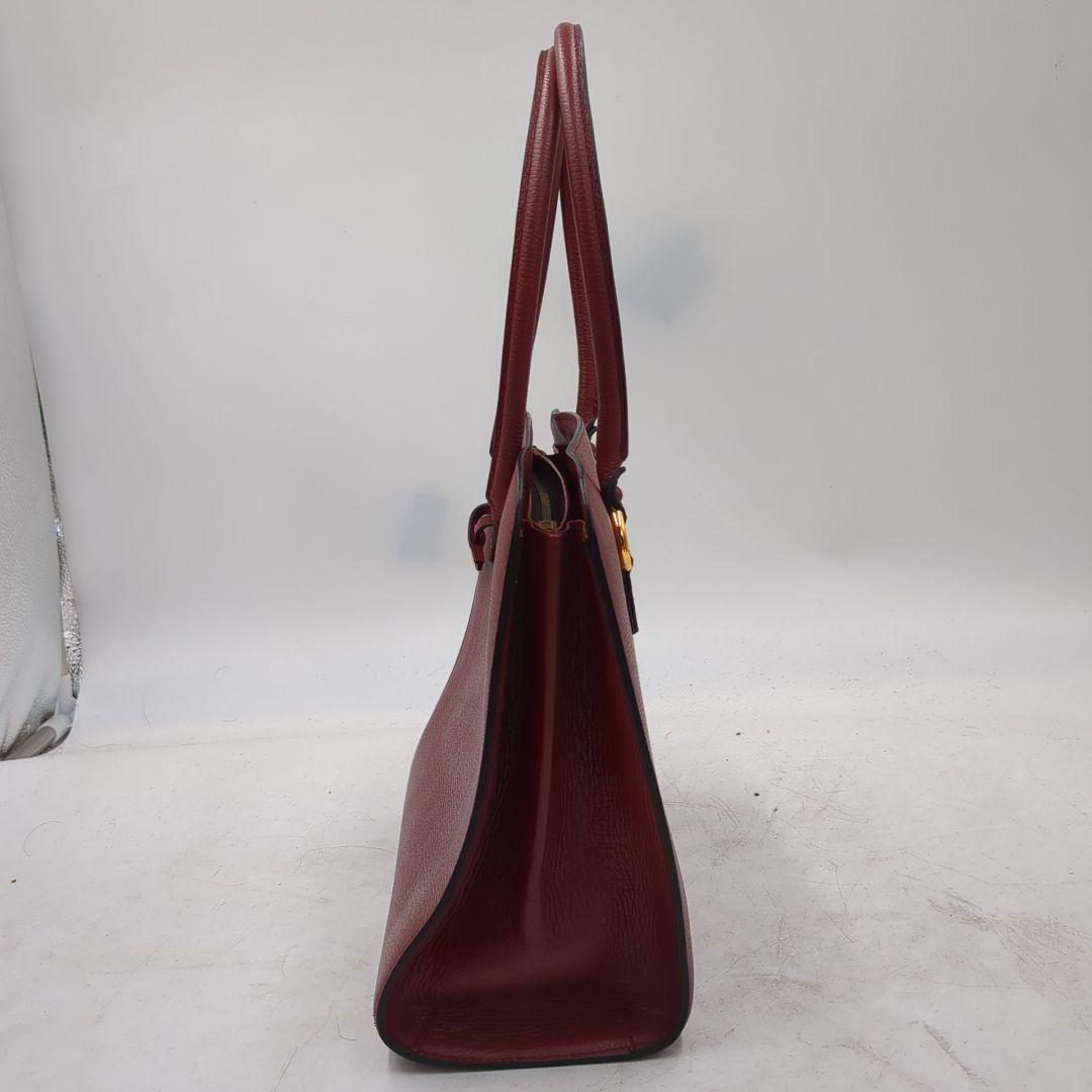 デルヴォー セピア　Dチャーム　トートバッグ　ミラー付き　赤