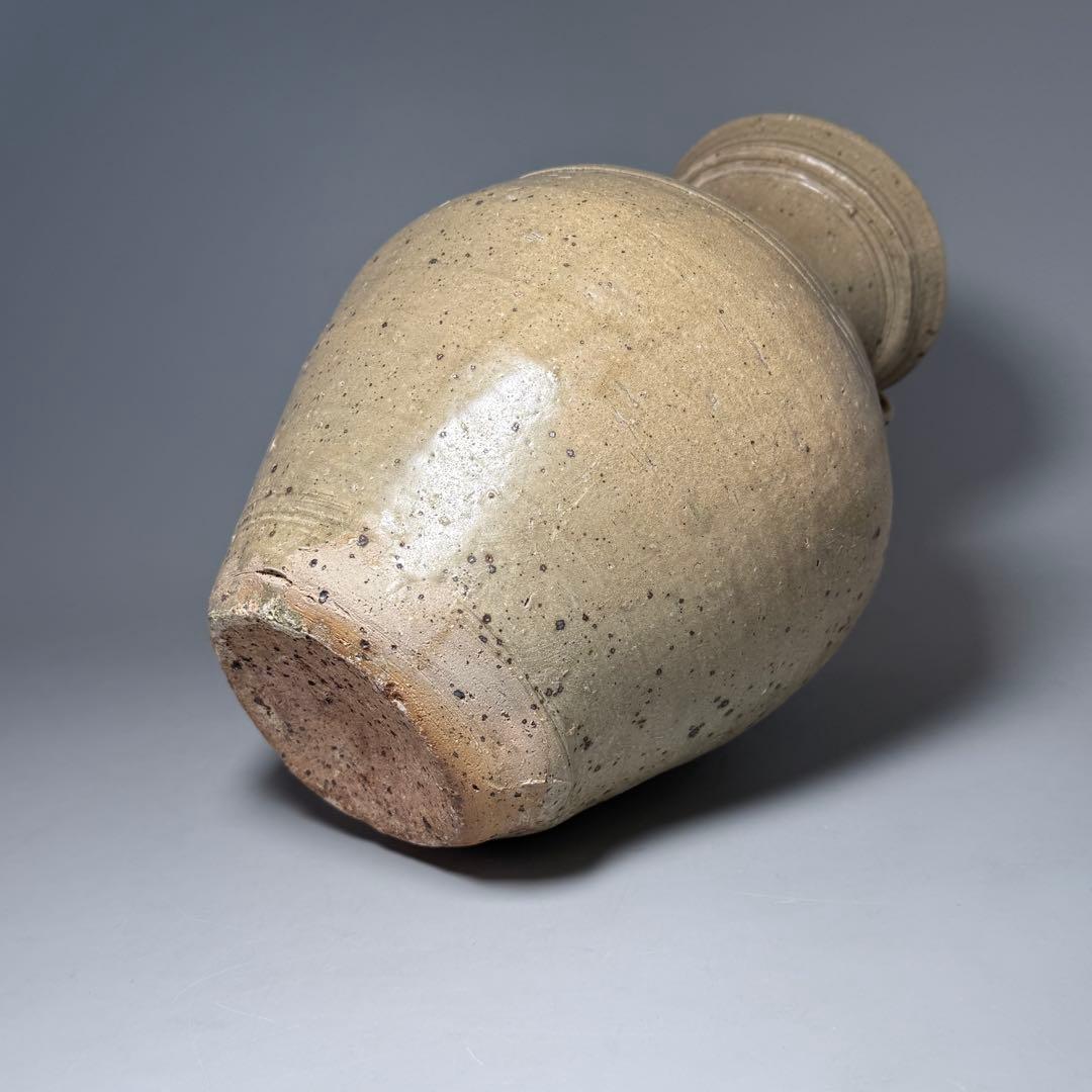 遠州窯 耳付花瓶 共箱付 中国美術 高さ30.5cm オブジェ インテリア