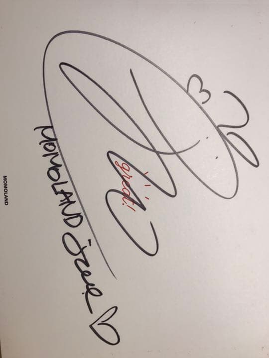 MOMOLAND ナンシー 直筆サイン入りポラ - メルカリ MOMOLAND 直筆