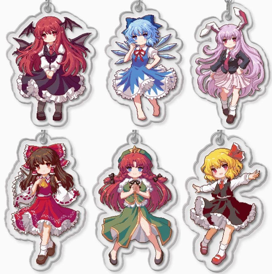 東方プロジェクト アクリルキーホルダー 26個 博麗霊夢 霧雨魔理沙 ルーミア