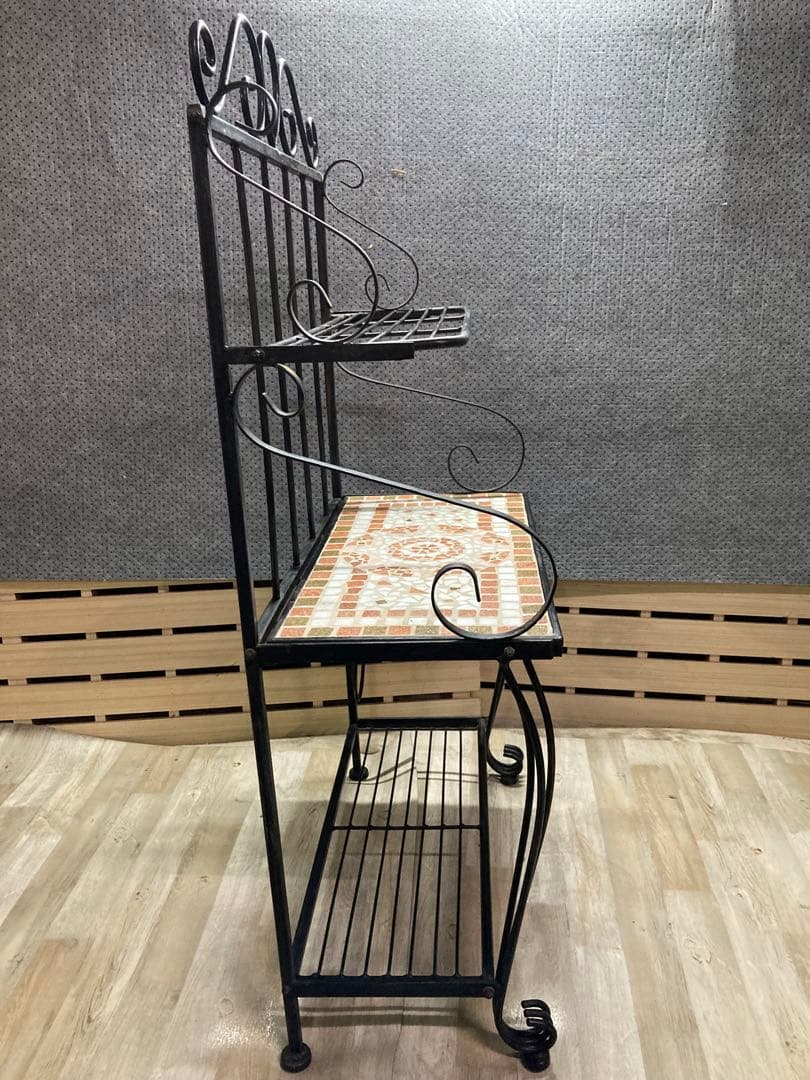 アイアンシェルフ タイル付き 家具