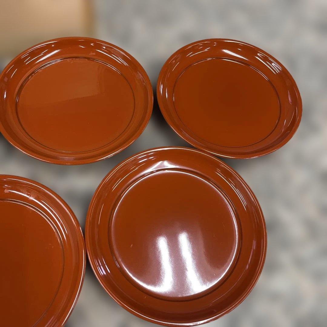 うるし工芸 米永 漆器 5客セット 共箱付き お皿 昭和レトロ 食器 小物