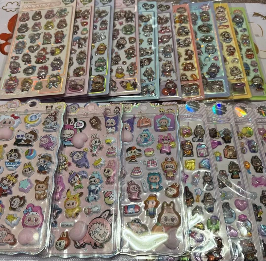 新品　大量　シール まとめ売り　50枚　立体シール　ドロップシール 限定1セット