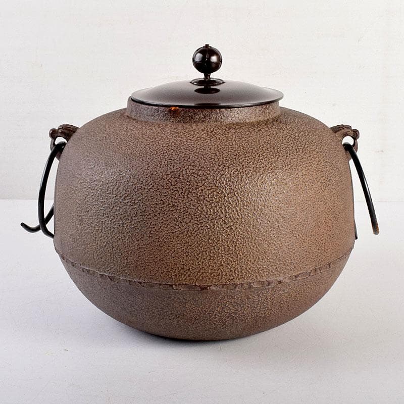 人間国宝釜師高橋敬典真形羽釜亀甲地紋茶釜共箱茶道具 g5113