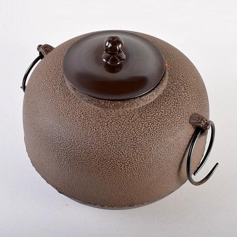 美品 茶道具 釜師 人間国宝 高橋敬典造 筒釜 釜印 栞 共箱