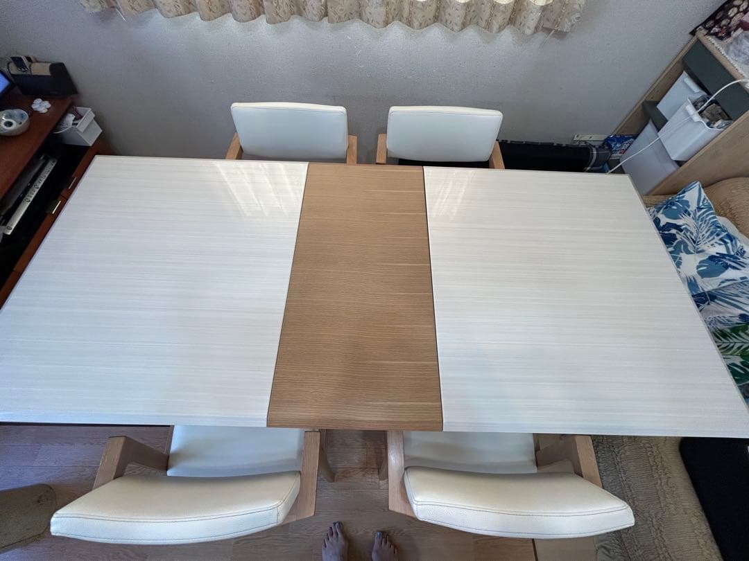 【なっち様⭐︎専用】シギヤマ家具⭐︎高級⭐︎伸長テーブル 白木目 北欧