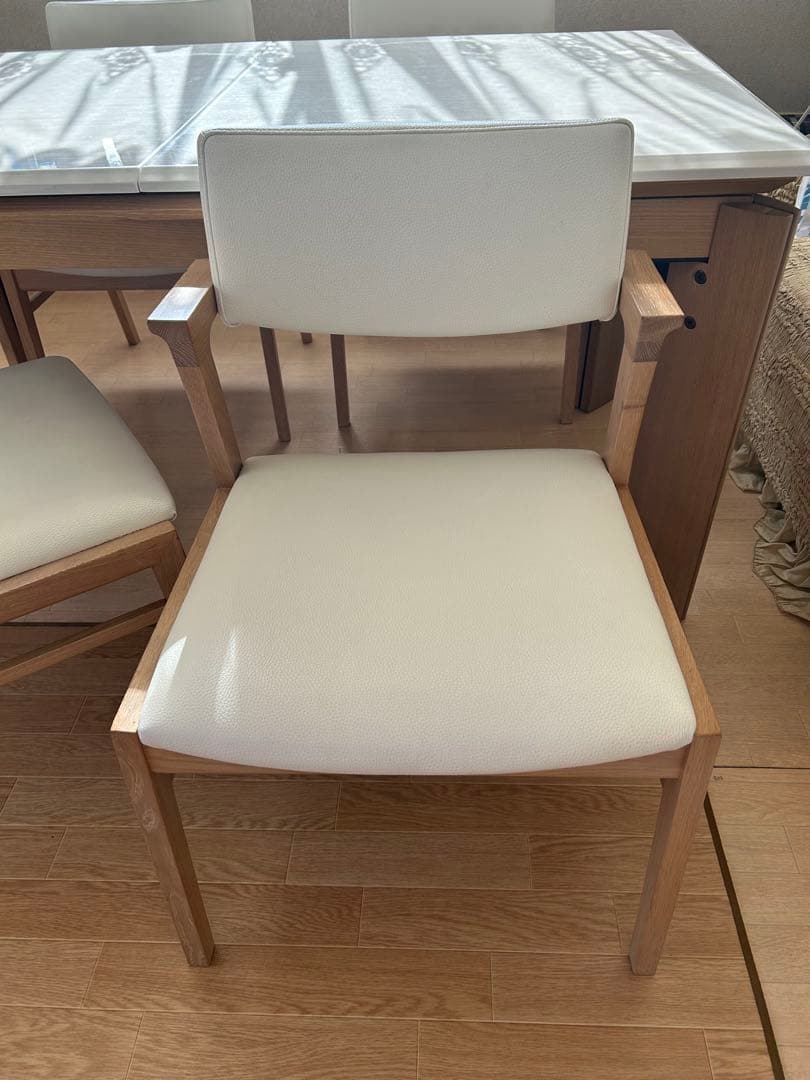 【なっち様⭐︎専用】シギヤマ家具⭐︎高級⭐︎伸長テーブル 白木目 北欧