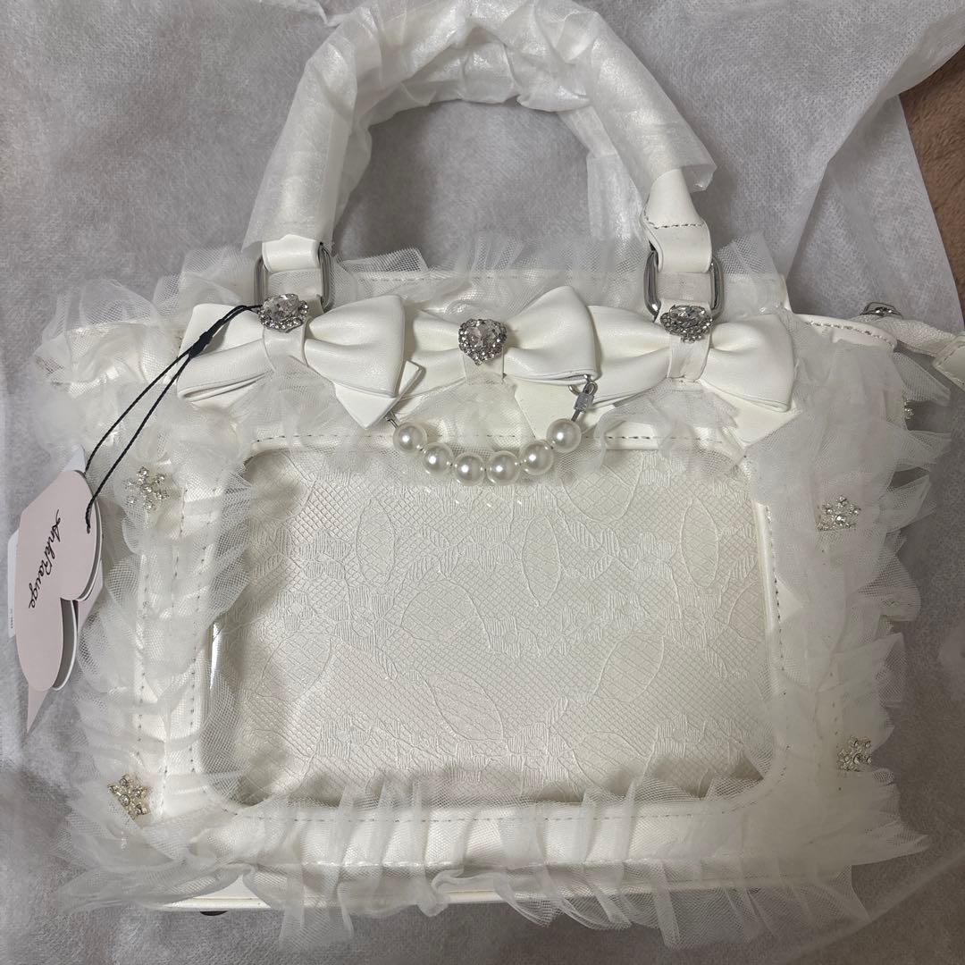 Ank Rouge 確定ファンサのおまじないチュールフリルBag 白　痛バ