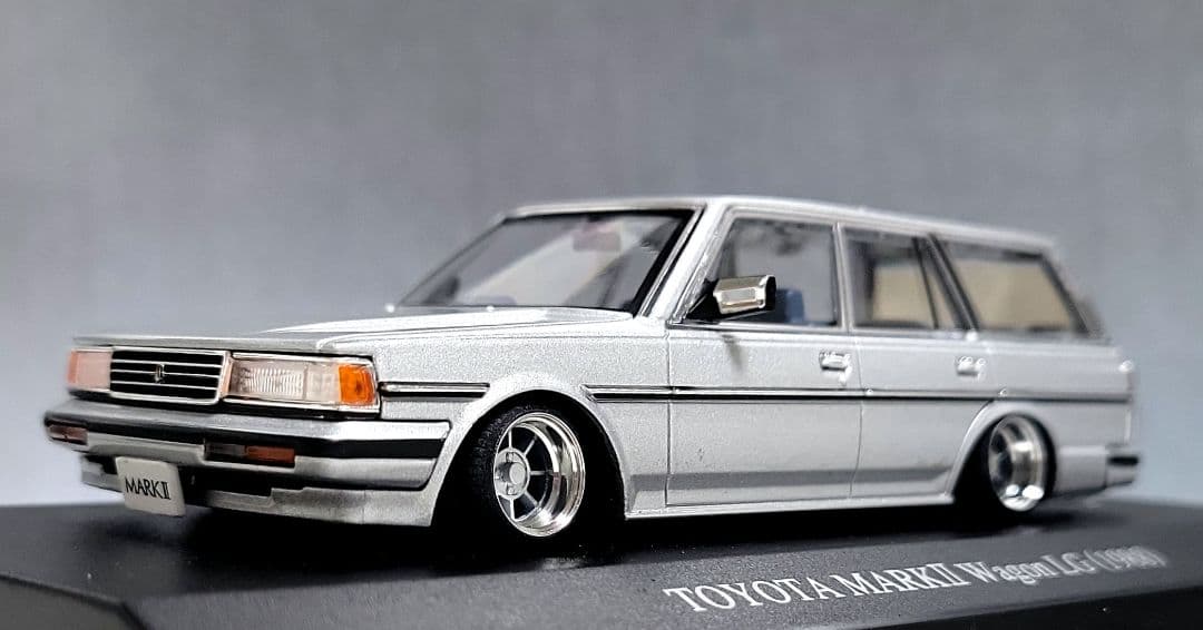 1/43　GX70　マークⅡワゴン改　ハヤシストリート　アルミ製深リム　DISM