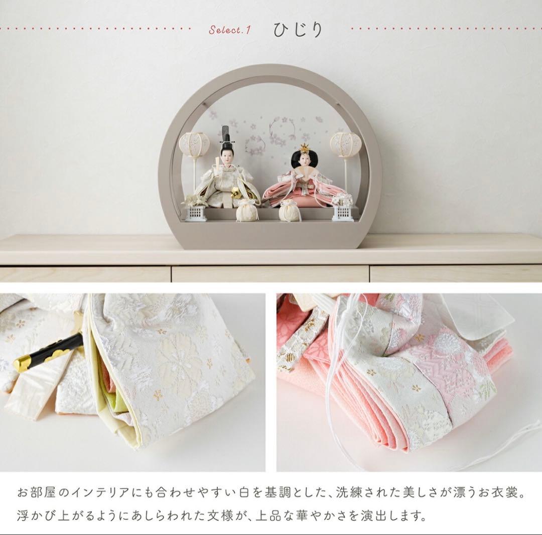 はなのうた 雛人形 ケース飾り 丸型ケース ぷりふあ人形