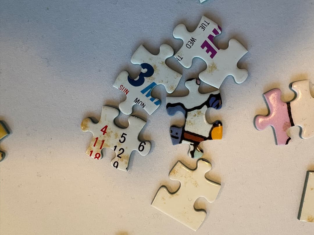 中古品】スヌーピーカレンダージグソーパズル 1990年版 1000ピース