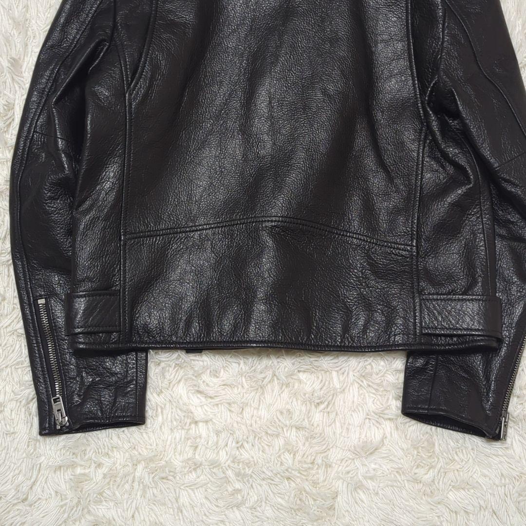 美品✨コーチ CL359 ダブルライダースジャケット レザー 黒 XS 総柄