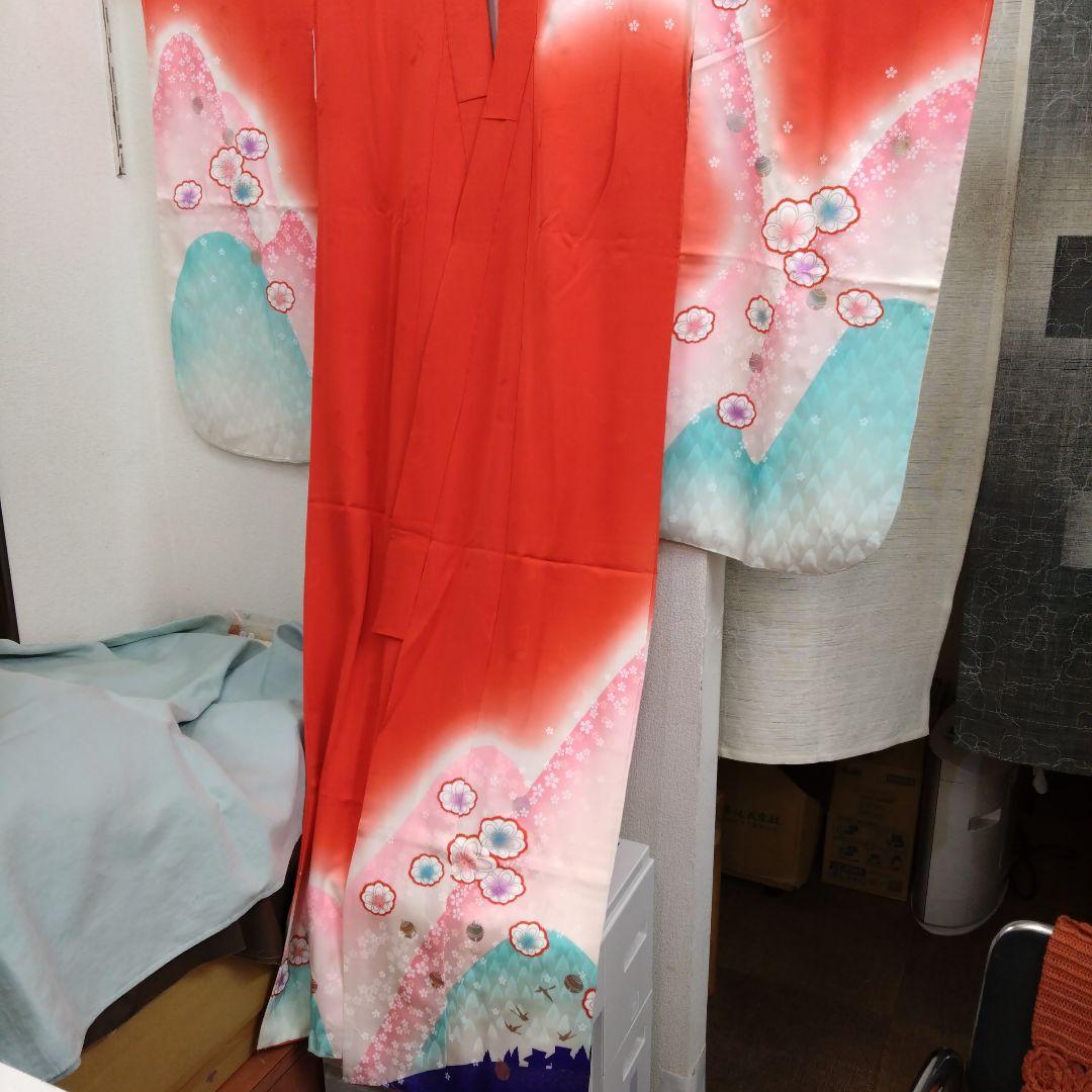 【新品正絹四ツ身着物】