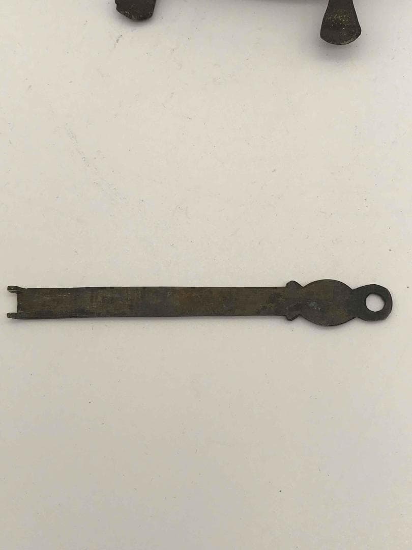 清朝民国 亀 カメ 鍵 銅鍵 四本足動かせる 手工 時代物(F-11)