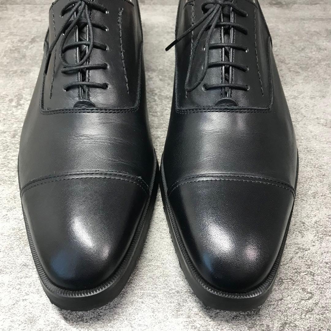 【極美品】リーガル 35HR 幅広25cm 3E 防水 ストレートチップ 黒