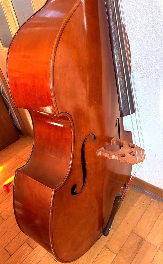 至宝・45年物]Chakiウッドベース(コントラバス)京都茶木ビンテージ