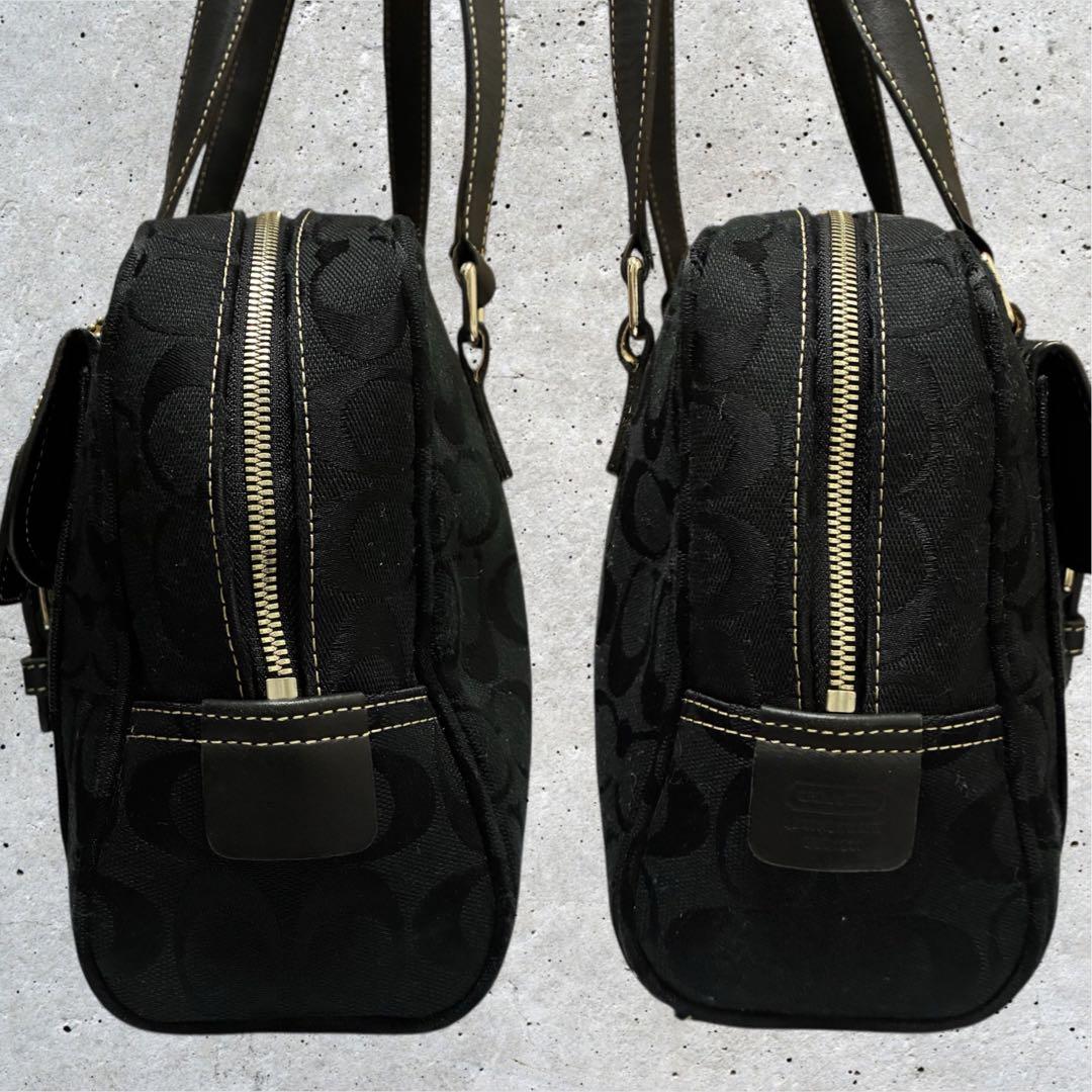 バッグ COACH mini boston bag shoulder Signature