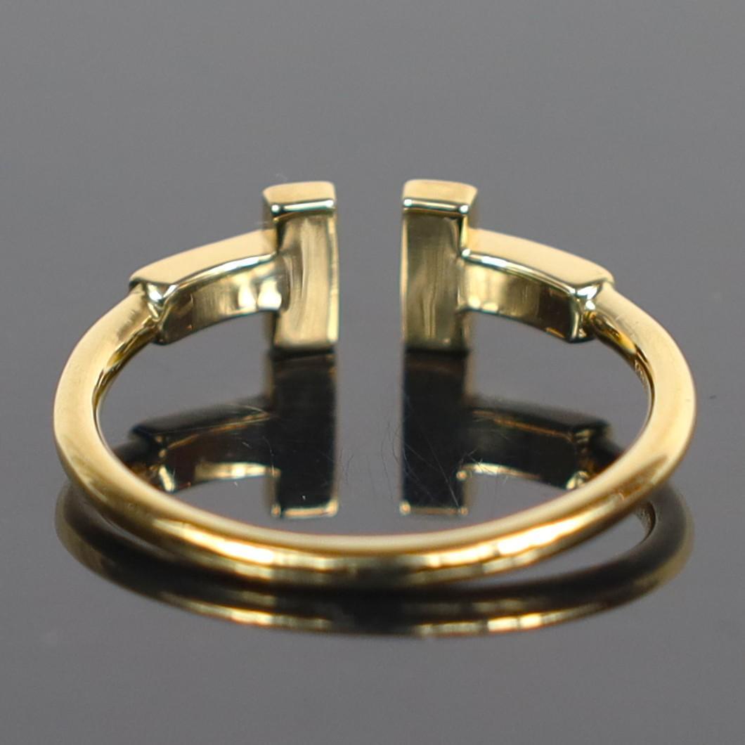 ティファニー　Tワイヤー　ダイヤモンド　リング　指輪　YG 2.4g 15号